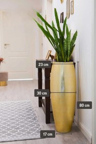 Kvetináč MAGNUM, sklolaminát, výška 80 cm, zlatý lesk
