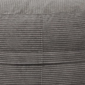 Tmavosivý menčestrový sedací vak Roll 135 – SLOWDOWN