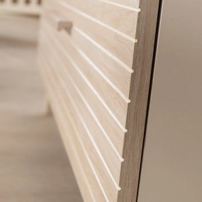 Krémová/v prírodnej farbe detská šatníková skriňa v dekore duba 118x190x52 cm Sidney – Roba