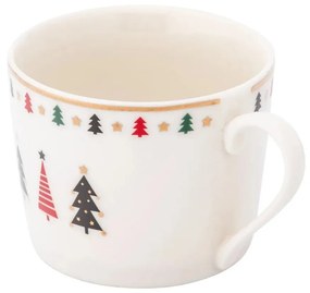 Altom Porcelánová šálka s podšálkou Modern Tree 230 ml