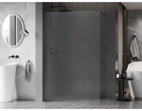 Mexen, Mexen Kioto-X sprchová stena 100 x 200 cm, 10 mm matná, pištoľovo sivá kartáčovaná - 800-100-101-66-30-X