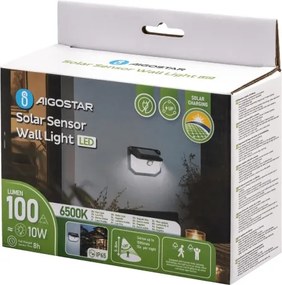 Aigostar - LED Solárne nástenné svietidlo so senzorom LED/0,8W/5,5V 6500K IP65