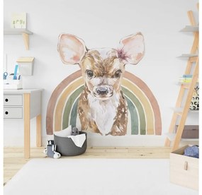 Gario Detská nálepka na stenu Rainbow animals - srnka Farba: B, Rozmery: 98 x 98 cm