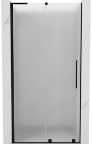 Mexen Velar L, posuvné sprchové dvere do otvoru 90 cm, 8mm sklo námraza, čierna matná, 871-090-003-31-66