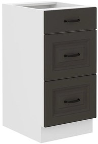 Kuchynská skrinka Stilo grafit matná/biela 40D 3S BB