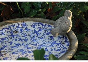 Modro-biele keramické napájadlo pre vtáčiky Esschert Design