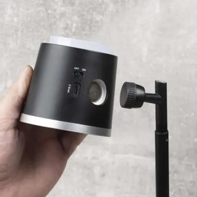 LED Stmievateľná nabíjacia stolná lampa 4v1 LED/6W/3,7V 3000K/4000K/6500K čierna