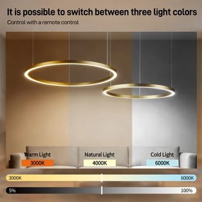 Brilagi - LED stmievateľný luster na lanku PORTOFINO LED/98W/230V zlatý +DO