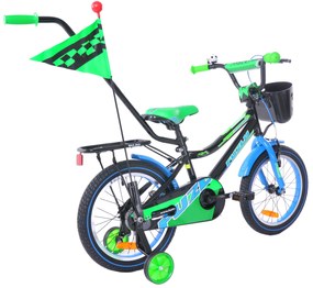 Fuzlu Detský bicykel Thor čierno-modro-zelený-lesklý 10&quot; 16&quot; 2023