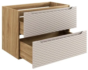 Kúpeľňová skrinka so zrkadlom Aruba 842 1D dub craft zlatý