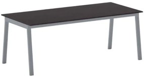Kancelársky pracovný stôl PRIMO BASIC, sivostrieborná podnož, 2000 x 900 mm, wenge