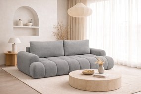 Rozkladacia pohovka Lutario - sivá hydrofóbna pletenina Venice 2023