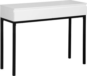 XXXLutz KONZOLOVÝ STOLÍK, čierna, biela, kov, kompozitné drevo, 100/35/77 cm home24 - Online Only obývacie izby - 002798032006