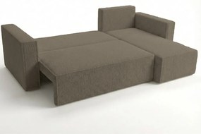 Rozkladacia obojstranná sedacia súprava do L SMART BOUCLE 232x143 cm, sivohnedá