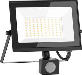 Mexen Luxpro LED reflektor s pohybovým senzorom, 50W, neutrálna - 4000K, 4500 lm, čierna - L235-050-40-70