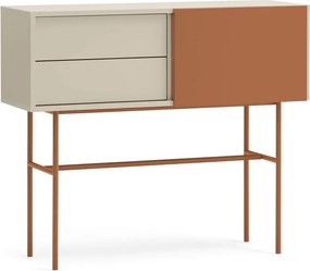 Konzolový stolík v béžovo-tehlovej farbe 35x110 cm Nube – Teulat