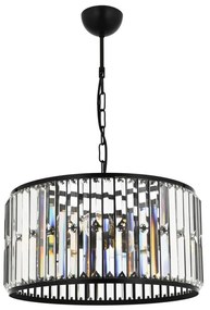 Luster na reťazi PUNE 3xE27/40W/230V čierny