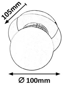 Rabalux 2110 - Kúpeľňové nástenné svietidlo BECCA 1xG9/28W/230V IP44