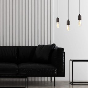 Čierne závesné svietidlo Leon – LAMKUR