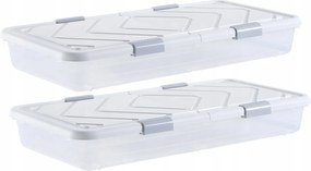 Vevor Kontajner pod posteľ 42 l na kolieska a veko, možnosť stohovania