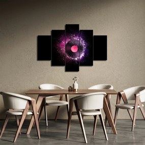 Obraz - Vinylová doska v ružovo-fialových (150x105 cm)