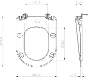 Ravak X01795 - WC sedátko SoftClose CHROME čierne