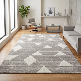 Angel Carpet, Kusový koberec Aurora 11 Grey, 60x110, šedá, kancelária