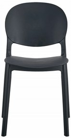 Čierna plastová stolička RAWA