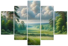 Obraz - Zelená krajina (150x105 cm)