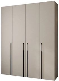 Šatníková skriňa 200 cm Carmela 50-3 (kašmír + čierna). Akcia -20%. Vlastná spoľahlivá doprava až k Vám domov. 1126807
