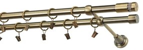 Garniže 19x19mm - dvojradové - CYLINDER CRYSTAL - antik
