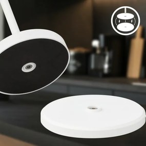 Briloner 7521016 - LED stmievateľná stolová lampa SIGO 2,5W/5V IP44 2600 mAh biela