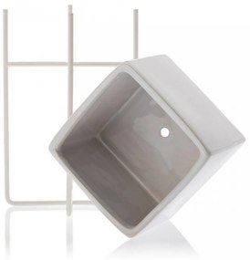 Kvetináč na stojane Mizu I 23 cm biely