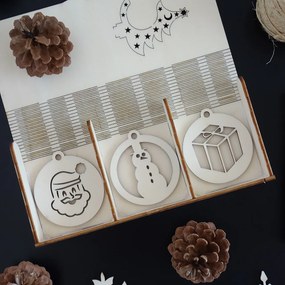 SENTOP | Vianočné ozdoby z dreva a plastu, Vianočné dekorácie drevené , drevené doplnky PR0101-Christmas decorati HEU-