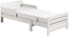 Biela rastúca detská posteľ z borovicového dreva s roštom Jumper – Vipack
