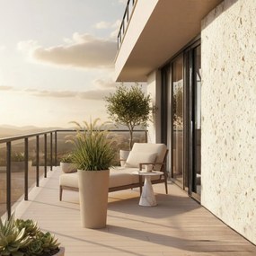 Květináč URBANIKA Coffee 36,4x19,6 cm béžový