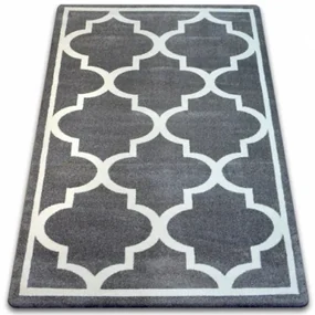 Koberec SKETCH - F730 sivo / biely trellis