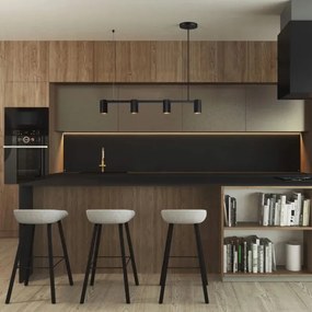 Luster na lanku MARIBEL 4xGU10/10W/230V čierna