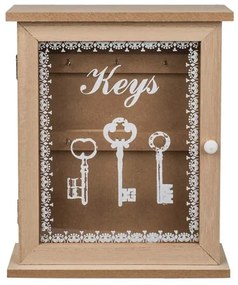 Drevená skrinka na kľúče Keys