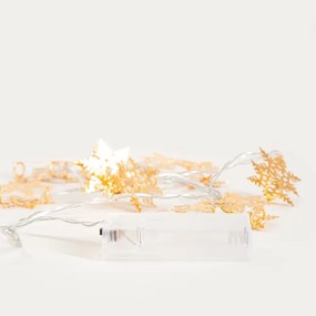 Dekoračné svetielka SNOFLOCK zlaté vločky 754388