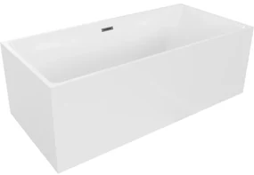 Mexen Nita, voľne stojaca vaňa 170 x 80 cm, biela, grafitový prepad, 52091708000-66