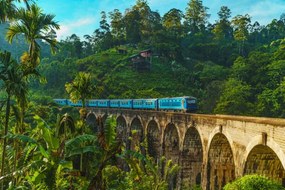 Umelecká fotografie Train passing over Nine Arch Bridge, graphixel, (40 x 26.7 cm)