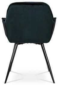 Autronic -  Jedálenská stolička DCH-421 BK4, modročierna zamatová látka