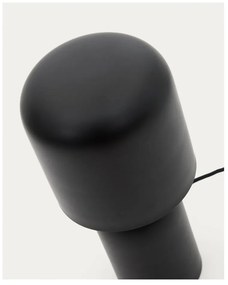 Čierna stolová lampa s kovovým tienidlom (výška 28 cm) Monze – Kave Home