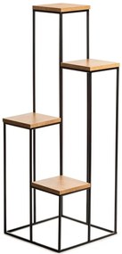 DekorStyle Stojan na kvety Quattro 110 cm čierny