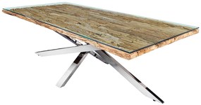 Dizajnový jedálenský stôl Shark 220 cm teak