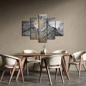 Obraz - Kmeň stromu v koláži (150x105 cm)