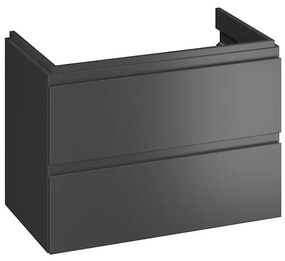 Cersanit Moduo, závesná umývadlová skrinka 80x45x57 cm, antracitová matná, S590-069-DSM