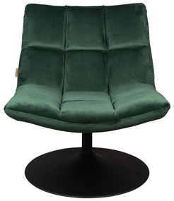 Zelené zamatové kreslo Dutchbone Bar
