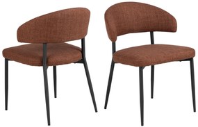 IRIS Terakota (látka Basel 44) – ČALÚNENÁ STOLIČKA S VÝPLETOM DO OBÝVAČKY/JEDÁLNE LOFT